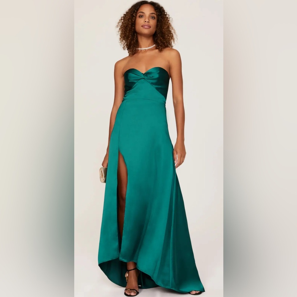 Pre-owned Elle ZeitouneElegant Teal Evening Dress